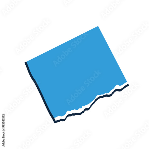 Blue Torn Paper Vector Graphic Element