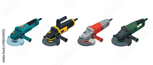 grinder flat color isometric vector