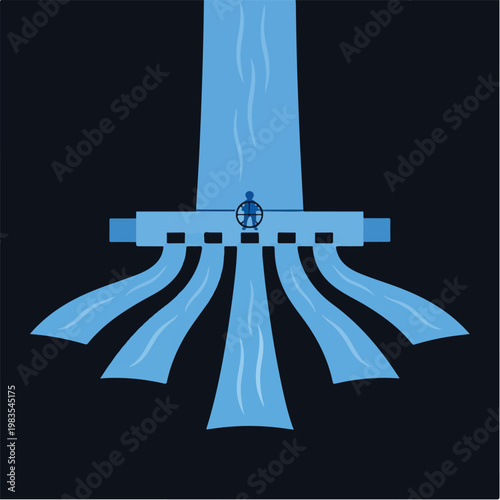 Shareholder Value Distribution Concept with Controlled Resource Allocation Across Multiple Stakeholders Illustration