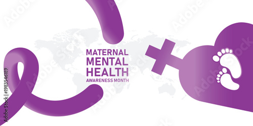 May is Maternal Mental Health Month background template. Holiday concept. use to background, banner, placard, card, and poster design template with text inscription and standard color. vector