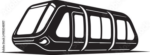 Monorail, train, transportation, icon, black, vector graphics