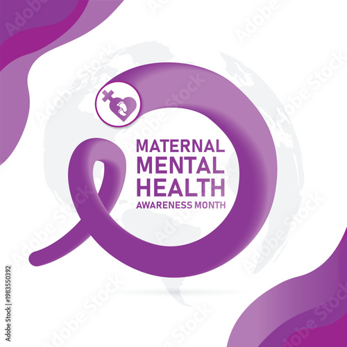 May is Maternal Mental Health Month background template. Holiday concept. use to background, banner, placard, card, and poster design template with text inscription and standard color. vector