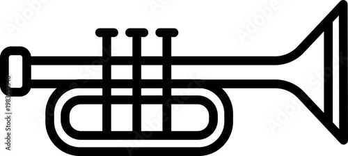 Trumpet Icon, Music Trumpet Logo, Brass Trumpet Symbol