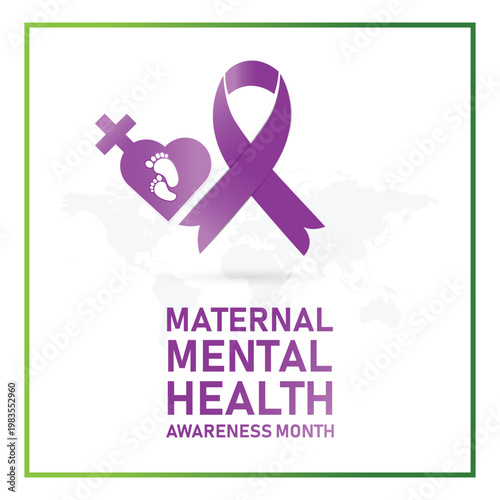 May is Maternal Mental Health Month background template. Holiday concept. use to background, banner, placard, card, and poster design template with text inscription and standard color. vector
