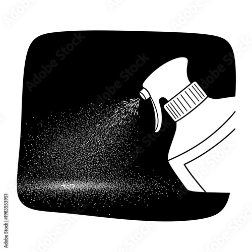 Spray Bottle Mist Cleaning Illustration Vector Graphic