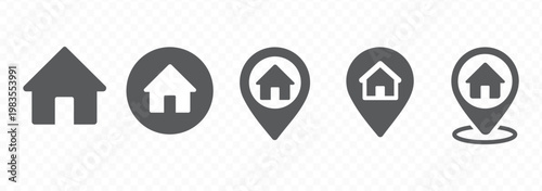 location icon set map pointer pin sign symbol red black outline destination icon place address navigation locator sign vector illustration