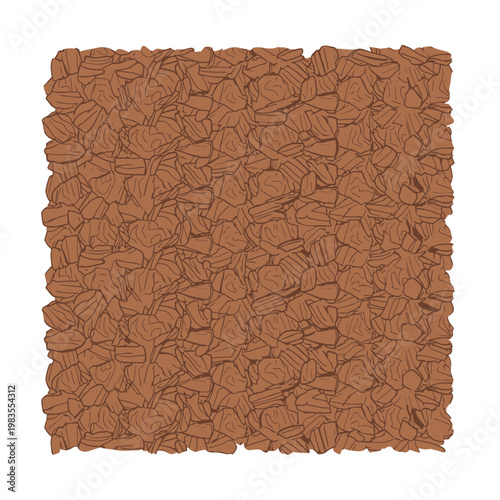 Brown Wood Chips Mulch Texture Vector Illustration