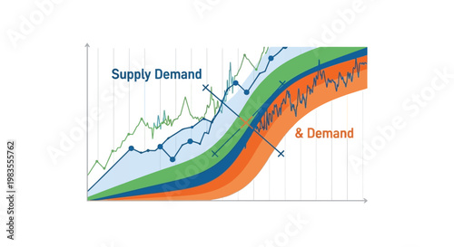 Supply and Demand Graph Chart.