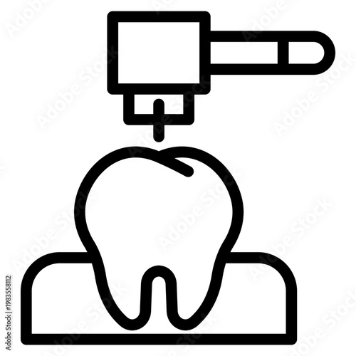 Tooth Extraction icon vector graphic illustration. Suitable for website design, app, template, characters.