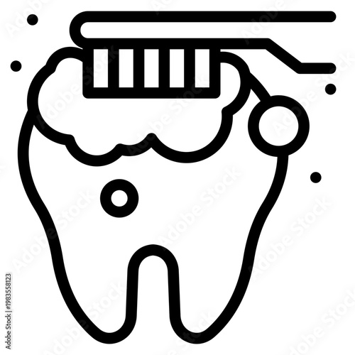 Brushning icon vector graphic illustration. Suitable for website design, app, template, characters.