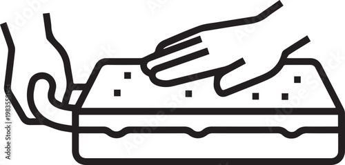 Hand-Operated Proofing Stone Vector Icon for Typography, Printing, Designers, and Creative Professionals – Perfect for Branding, Publishing, Typeface Testing, and Print Media Workflows