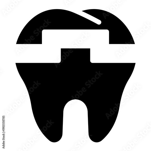 Crown install  icon glyph style vector graphic illustration. Suitable for website design, app, template.