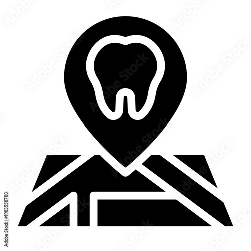 Dental Visit  icon glyph style vector graphic illustration. Suitable for website design, app, template.
