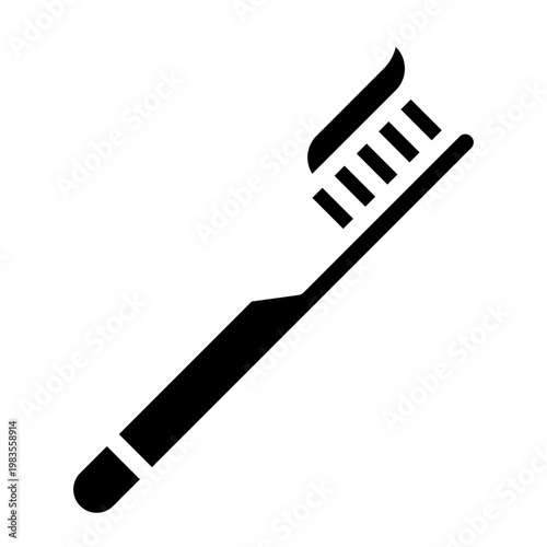 Electric Toothbrush icon glyph style vector graphic illustration. Suitable for website design, app, template.