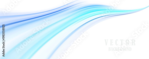 Blue wave curved lines for presentations, illustration of articles and publications on technological trends and innovations, covers of technological magazines. Light arc in blue colors.