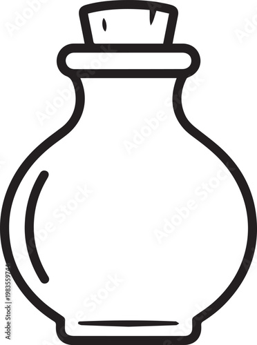 porcelain apothecary jar with cork lid