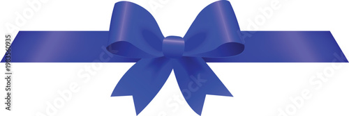 Elegant blue gift bow with a shiny satin ribbon a festive vector design element for holiday packaging and special occasion vector illustration