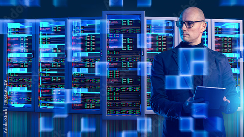 Cloud data storage. IT spec...