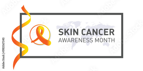 Skin cancer awareness month observed each year in May,Exposure to ultraviolet (UV) rays causes most cases of melanoma. Melanoma and skin cancer awareness month template vector illustrator	