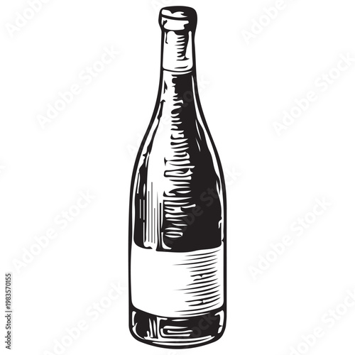 Glass Beverage Bottle Packaging Icon for Drink Branding Beverage Industry and Product Packaging Design