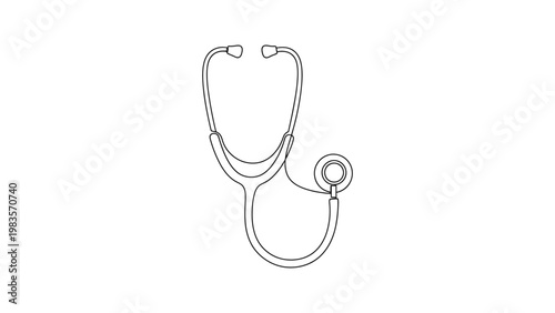 A stethoscope on a white background.