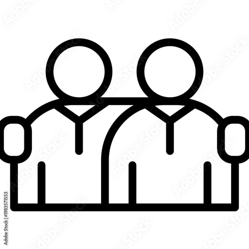 Friendship icon vector graphic illustration. Suitable for website design, app, template, characters.