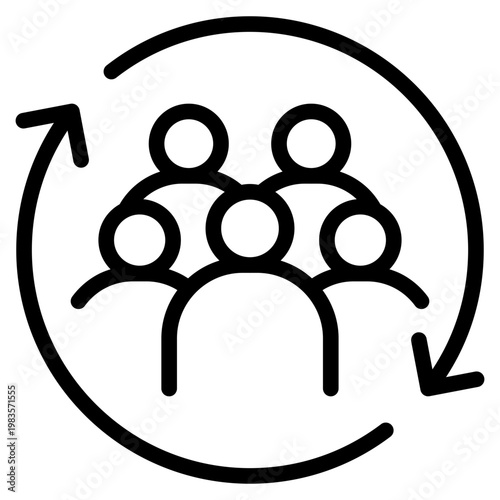 Inclussion icon vector graphic illustration. Suitable for website design, app, template, characters.