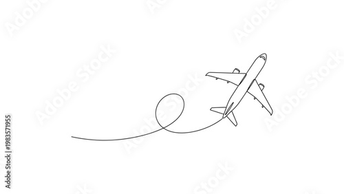 Airplane flying in the sky with trail.