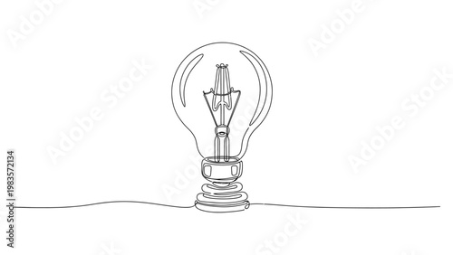 A simple line drawing of a light bulb.