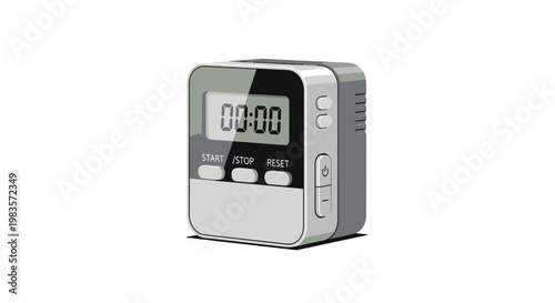 Digital Stopwatch Timer Display Showing Zero Time, Modern Design