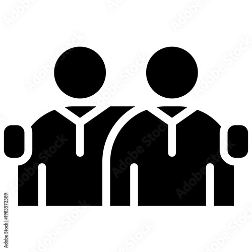 Friendship icon glyph style vector graphic illustration. Suitable for website design, app, template.