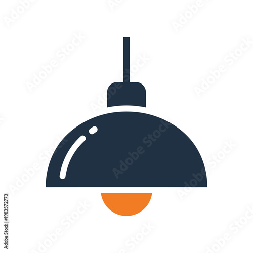 Modern pendant light icon with sleek design, perfect for contemporary interior decor and lighting fixtures