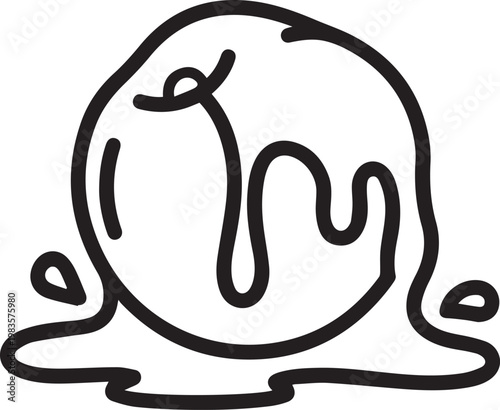 Preserved Berry with Sticky Residue Vector Icon – Edible Preservation, Food Safety, Natural Conservation, Sticky Texture, Food Industry, Packaging Design, Culinary Art, Organic