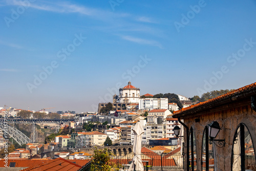 Scenic panoramic view over Porto city with Douro river and historic buildings, Portugal, Porto, 17.10.2025