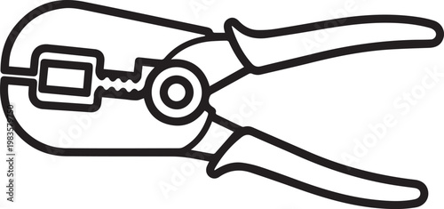 Professional crimping tool pressing metal terminal connectors for electrical wiring, industrial assembly, automotive repair, and telecommunications—ideal for precise connector termination