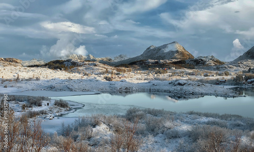 A mountain scenery fromLofoten islands