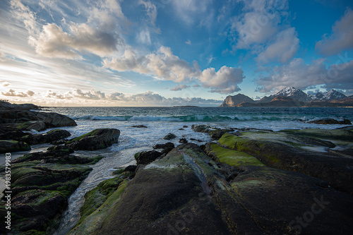 A sea scape scenery from Lofoten islands