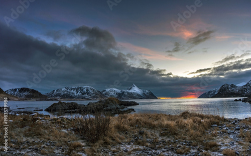 A sea scape scenery from Lofoten islands