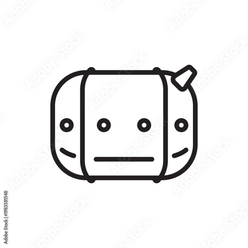 Salvage bag icon symbolizing subsea lifting, representing buoyancy hardware, recovery tools, inflatable gear, underwater lift systems, and industrial maritime logistics for sunken vessel retrieval.