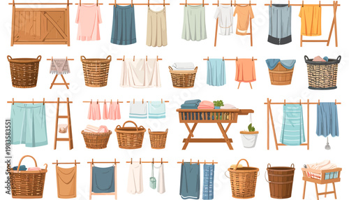 Laundry items on a clothesline.