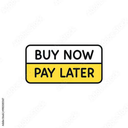 Buy Now Pay Later BNPL Graphic Icon for Retail and Finance