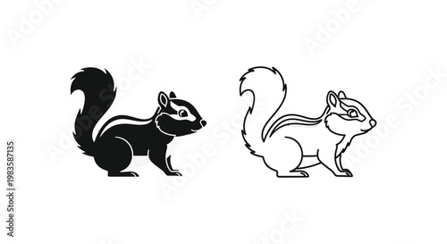 Chipmunk Illustration Designs: Cute Sketch Art Vector