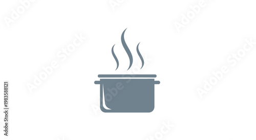 Simple icon of a steaming pot.