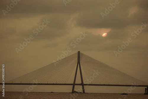 Photography Bandra Worli Sea Link, Beautiful Sunset, Mumbai City, Maharashtra