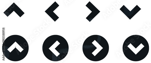 Minimalist arrow icons with a textured, watercolor-like effect in circular and linear forms.