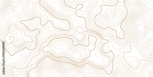 Abstract paper seamless pattern topography map counter map.Geographic line map with elevation assignments. Contour background geographic grid. Vector illustration.