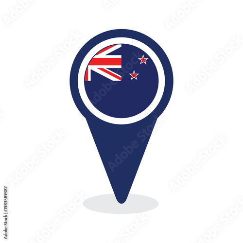 Map Pointer with new zealand flag Free Download Map Pointer with new zealand flag - GFXLoad