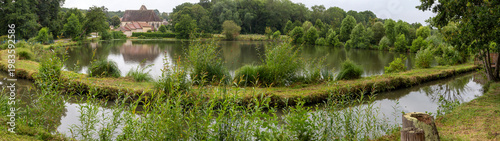 Panorama - Pond and church - Saint Hilarion - Yvelines - Ile-de-France - France