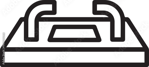 Professional Microscope Slide Stage Clip Vector Icon for Medical Research, Laboratory Documentation, Scientific Presentations, Microscopy Workflow Diagrams, Biology Education Materials