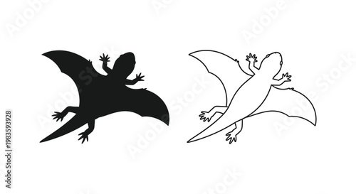 Pterodactyl Fossil Art Prints Unique Dinosaur Skull Designs Vector